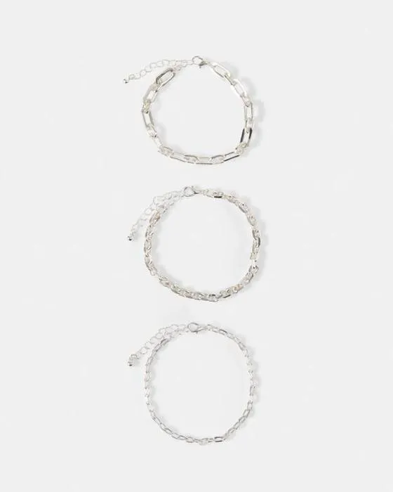 3 Bracelets de chaîne de paquet - Ton argent