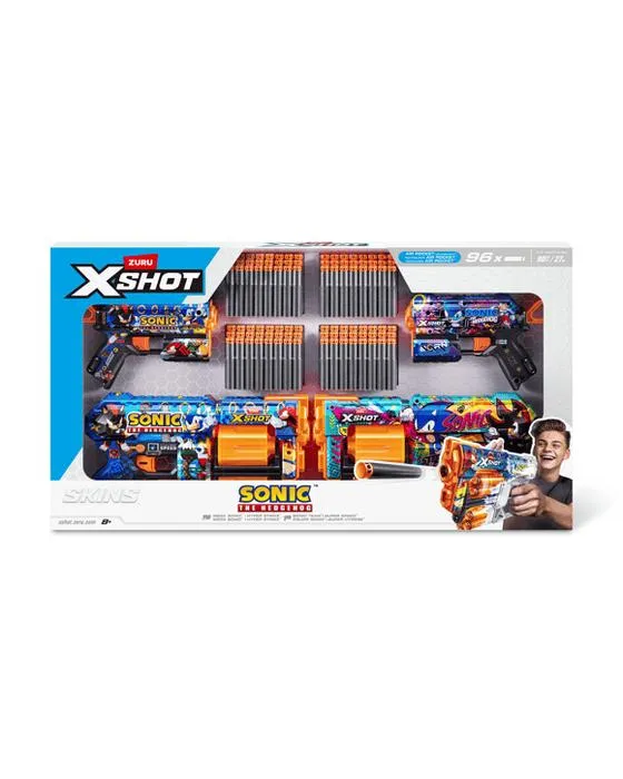 Zuru X-Shot Skins Sonic le hedgehog Blaster