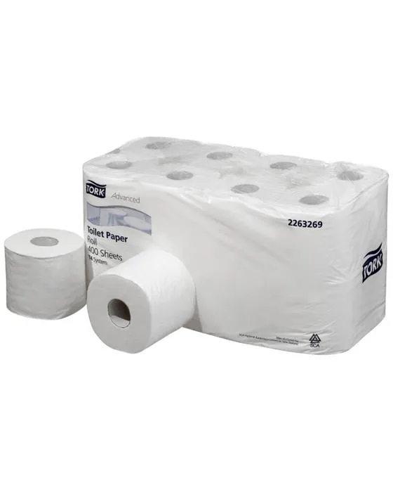 Tork T4 système avancé papier toilette rouleaux 400 feuille 16 Pack