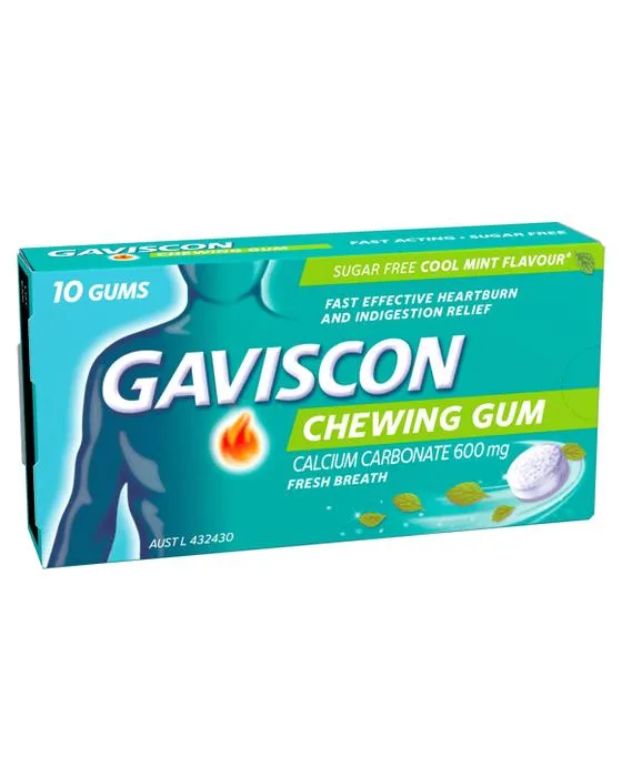 10 Pack Gaviscon Gomme de Chewing