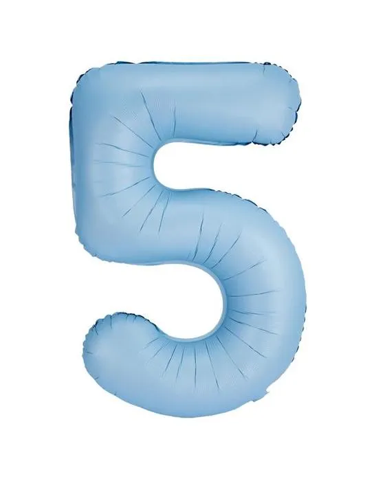 Le géant Matte Blue Numéro 5 Ballon de Foil