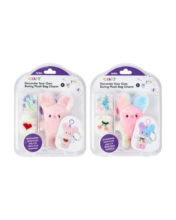 29 pièces décorer votre propre sac en peluche de lapin - Assortiment