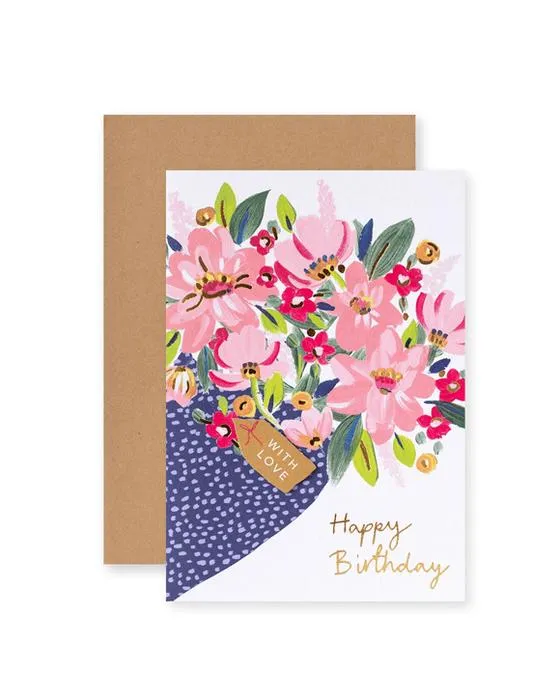 Connexions de la carte d'anniversaire Hallmark - Bouquet Fleur