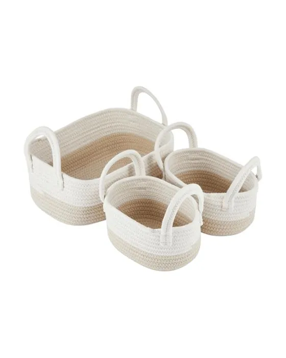 3 paniers de rangement en nid - Beige
