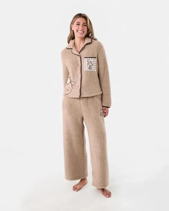 Winnie la licence Pooh Fleece Button par Pyjama Set