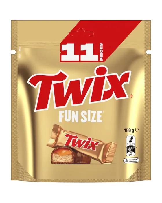 11 pièces Twix Taille amusante Partager Pack 159g