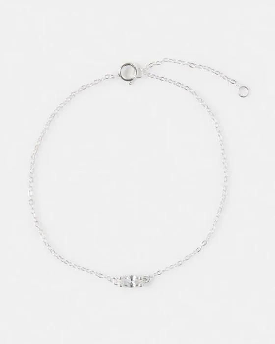 Bracelet en pierre cubique en argent sterling de Zirconia 925