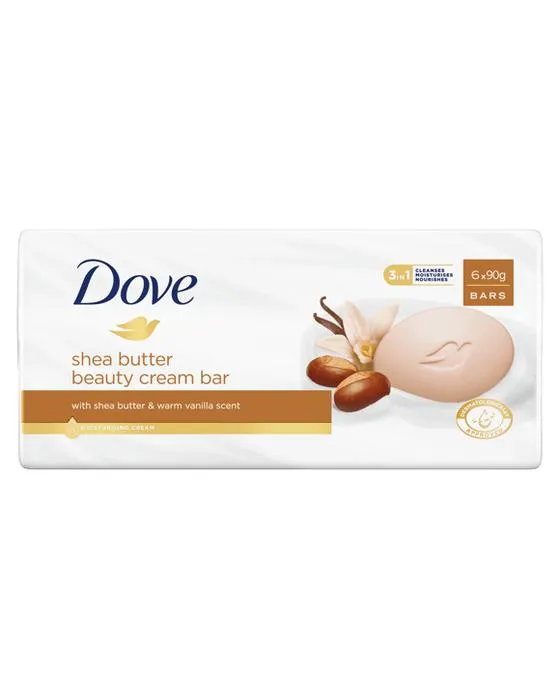 Dove 6 Pack Beurre de karité Bar à crème de beauté 90g