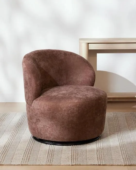 Chaise de salon pivotante Clara - Plum