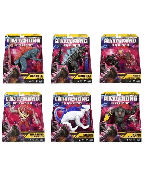 15cm Monsterverse Godzilla x Kong: La figure d'action du nouvel Empire - Assortiment