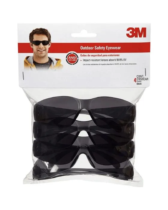 3M Sécurité Eyewear Noir 4 Pack