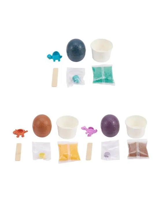 Oeufs de dino en cristal de 6 pièces - assortis