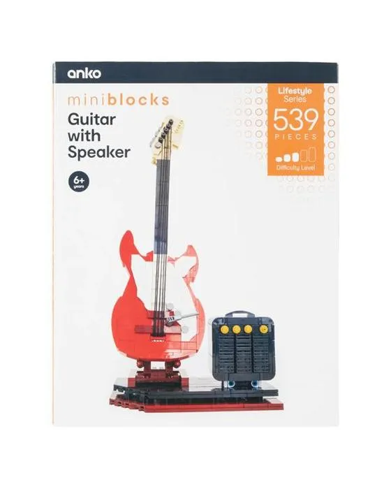 Série de styles de vie de 539 pièces Mini Blocks: Guitare avec haut-parleur