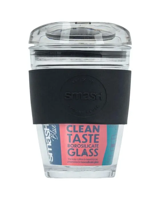 Smash Blue Glass Barista Buddy 350mL Noir