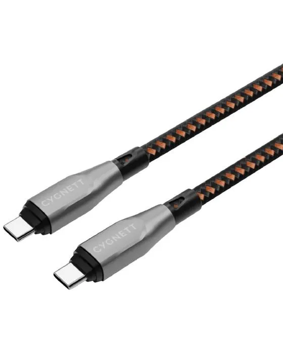 Câble USB-C à USB-C Cygnett blindé 240W 1m noir