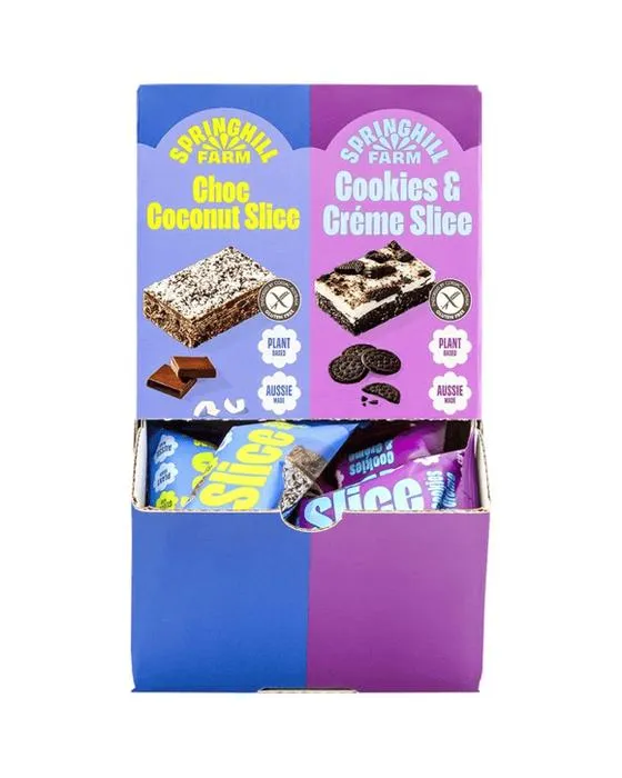 Springhill Farm SLICE Choc Coconut & Cookies Crème 14 Pack