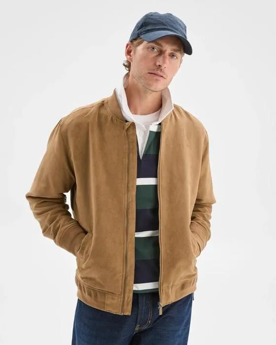 Veste de bombardier de cible Faux Suede