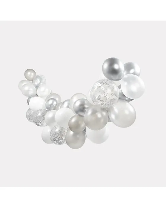 Garland ballon de confettis argent