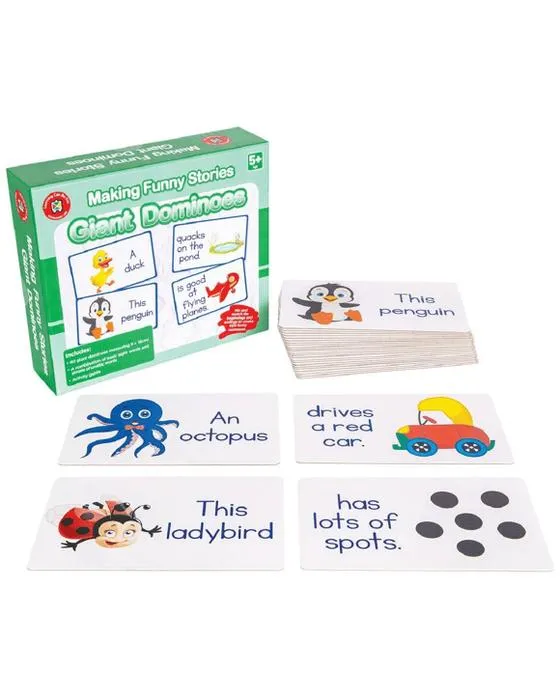 Apprendre peut être amusant Faire des histoires drôles Dominos géants