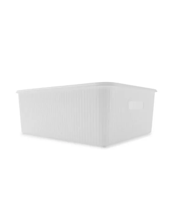 Conteneur à côtes de 19L - Blanc