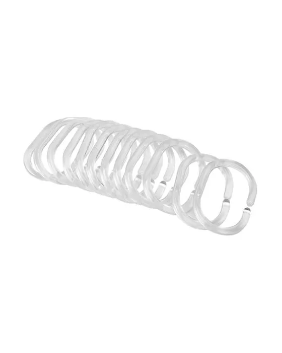 Anneaux de rideaux de douche transparents - Pack de 12