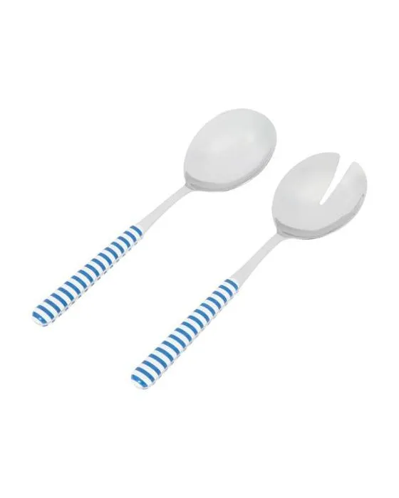 2 Serveurs de salades à bandes bleues Pack