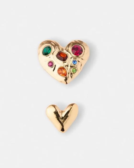 2 Pack coeur Broche - Or Ton