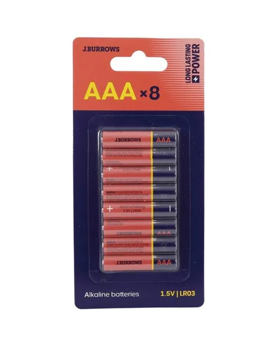 J. Burrows AAA Batteries 8 Pack