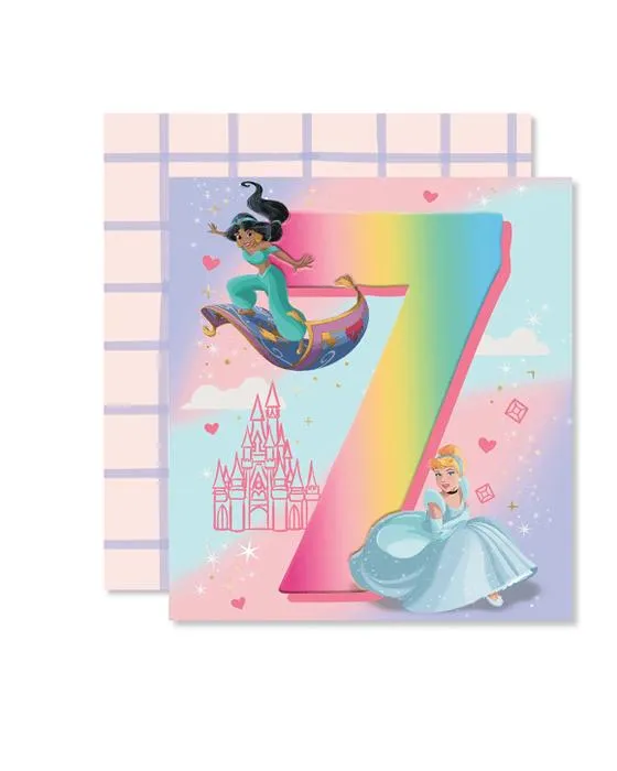 Carte de 7 ans - Disney Princess