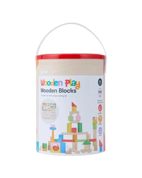 Blocks en bois 100 pièces