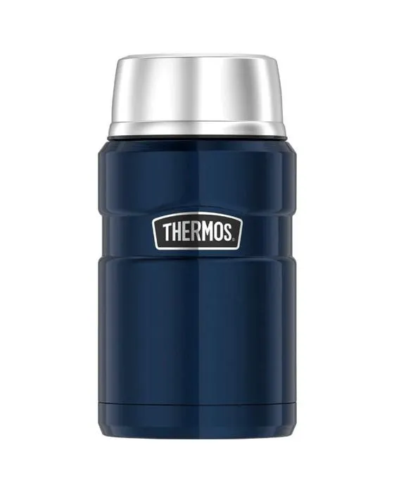 Thermos 710mL Pot à nourriture isotherme à vide Bleu de minuit