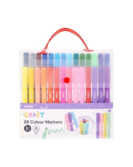 28 Marqueurs de couleur pour l'emballage de l'artisanat