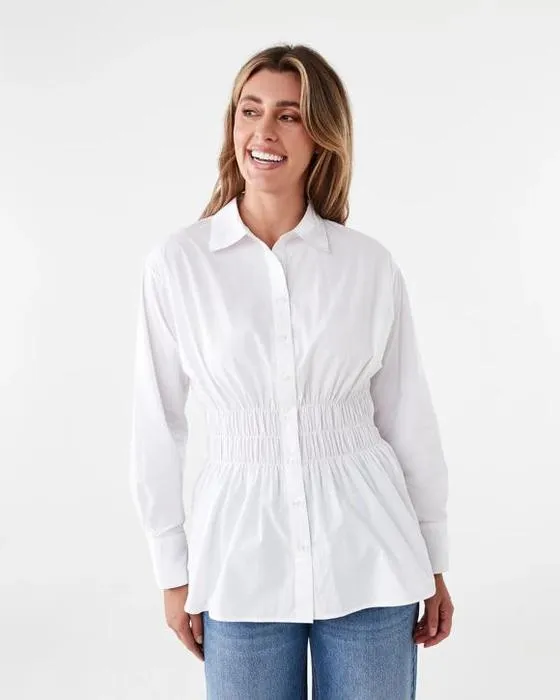 Chemise à manches longues Shirred