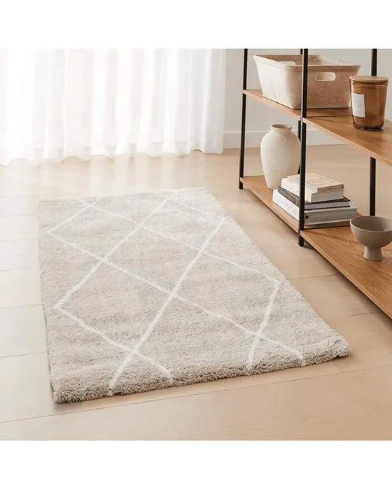 Trellis Rug - Naturel, Petit - 140cm x 70cm