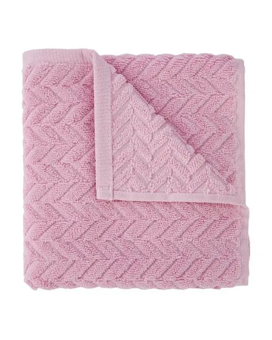 Serviette en coton Chevron - Rose