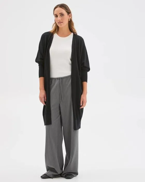 Aperçu Cardigan à manches longues en laine de merino australien
