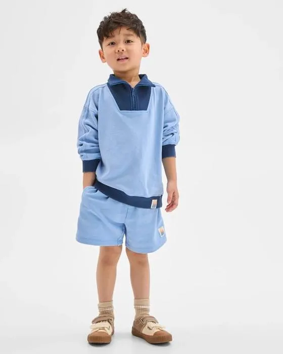 Cible Enfants Australien Coton 1/4 Zip Jumper & Shorts 2 pièces