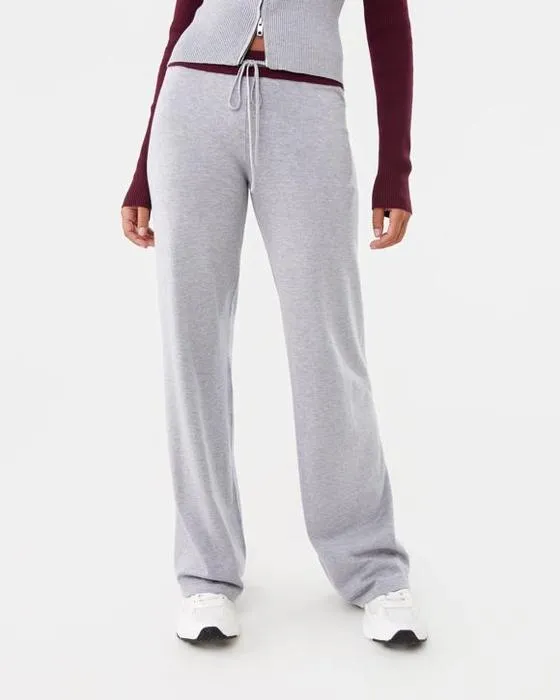 Vrai tricot stripe tie Up pantalons