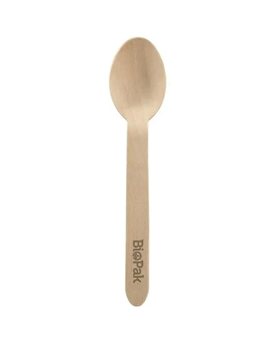 BioPak cuillères en bois 16cm 1000 Pack