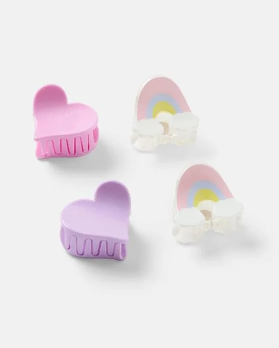 Mini Licorne et clips de cheveux de pinces cardiaques