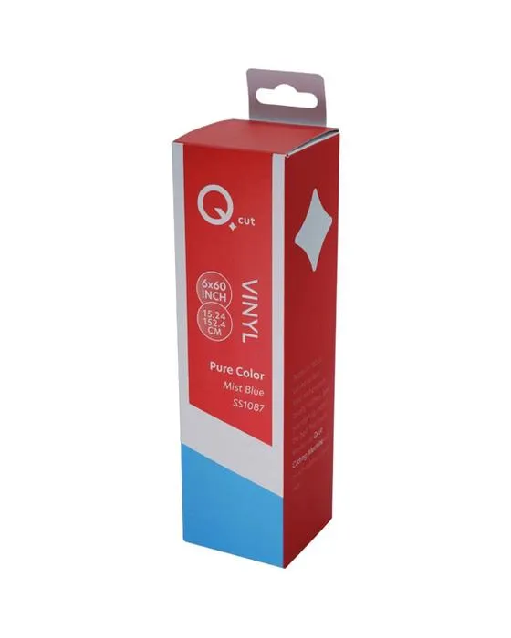 Qcut Classic Vinyl 6x6 Mist Blue Pastel