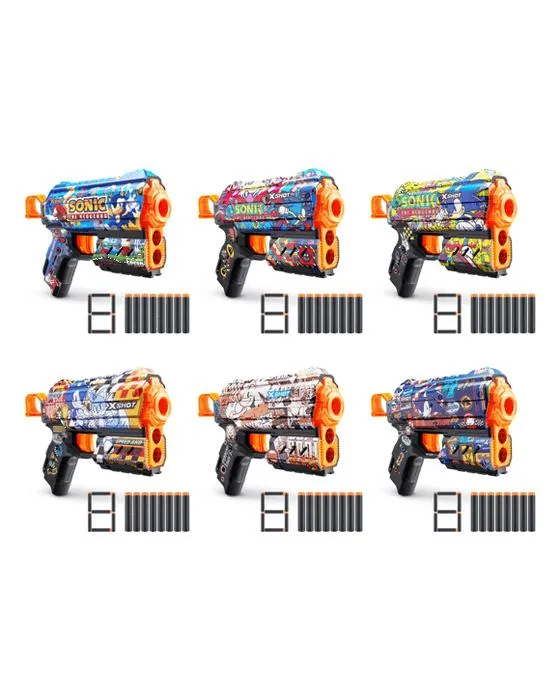 Blaster de flux de peaux XSHOT - Mega Sonic Skin (8 fléchettes) par ZURU - Assortiment* - Multi
