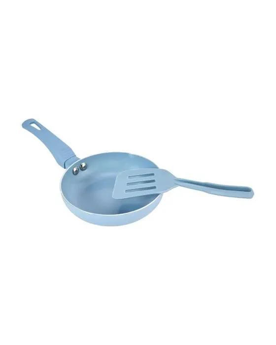 14cm Mini poêle avec oeuf Flip - Bleu