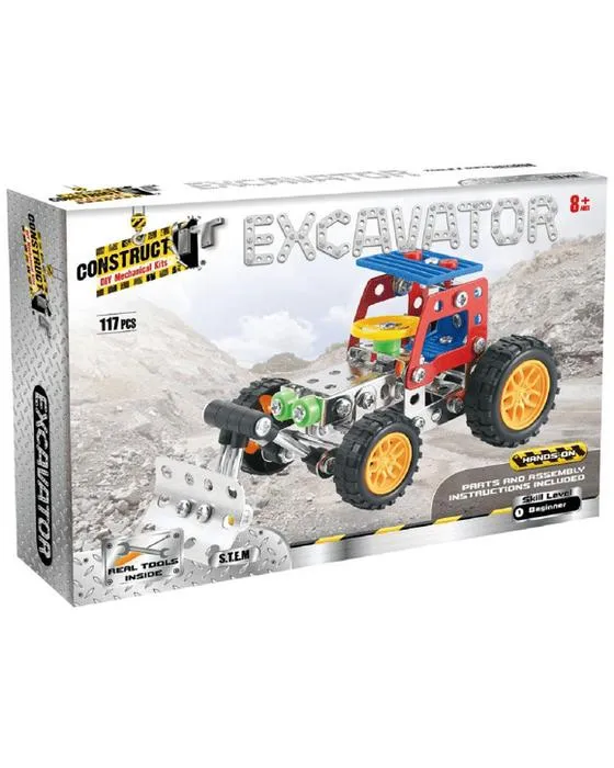 Constrcut it bricolage Kit mécanique Excavateur 117 pièces