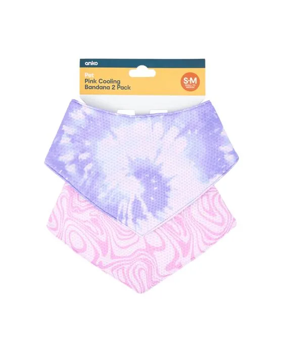 Bandana de refroidissement pour animaux de compagnie - Petit à moyen, rose