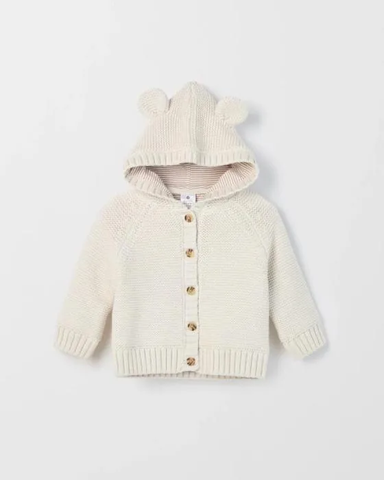 Cible Baby coton biologique à capuchon Cardigan