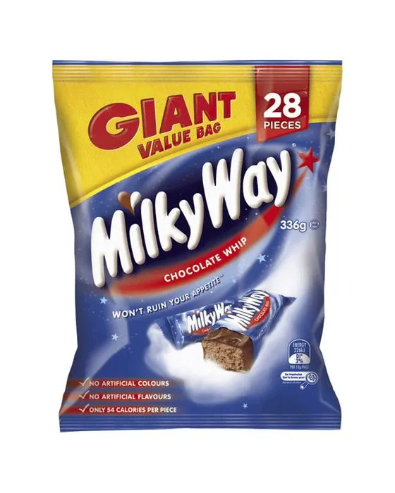 28 pièce de la Voie lactée Chocolat Whip Giant Valeur Sac 336g