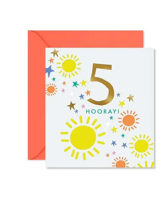 Marque de fin d'année 5e carte - Hooray!