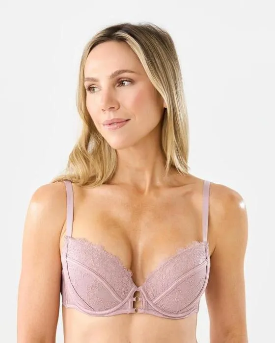 Soutien-gorge de mise en place coordonné en dentelle et en satin