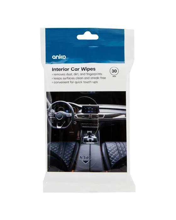 30 Pack Wipes intérieur de voiture